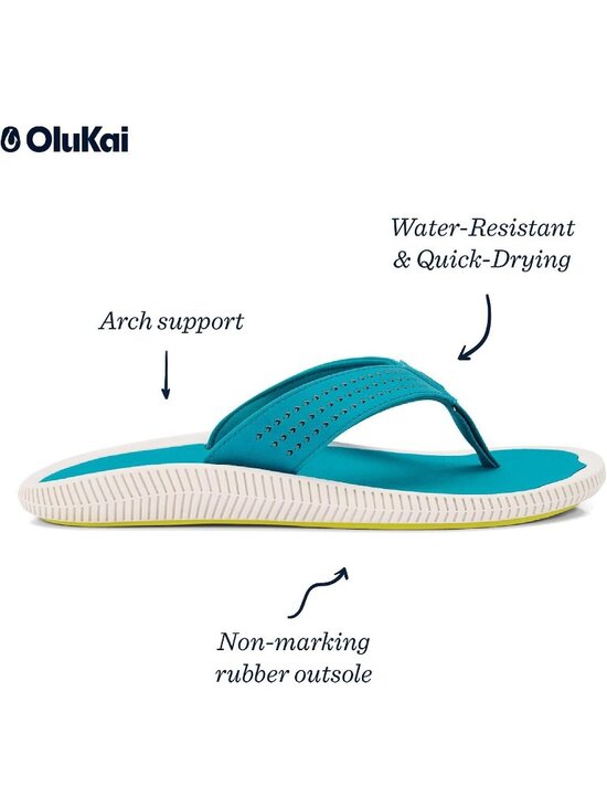 Men\'s Tropic Blue Resistant Flip Flops Arch Support Comfort Beach Sandal Shoes main image 5